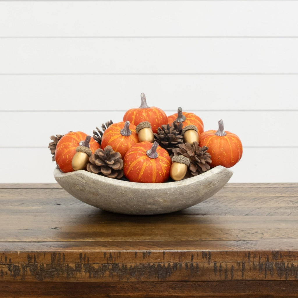 8-pc Artificial Autumn Harvest Assorted Fall Pumpkin Decor - Set of 2 - Che Cose Belle