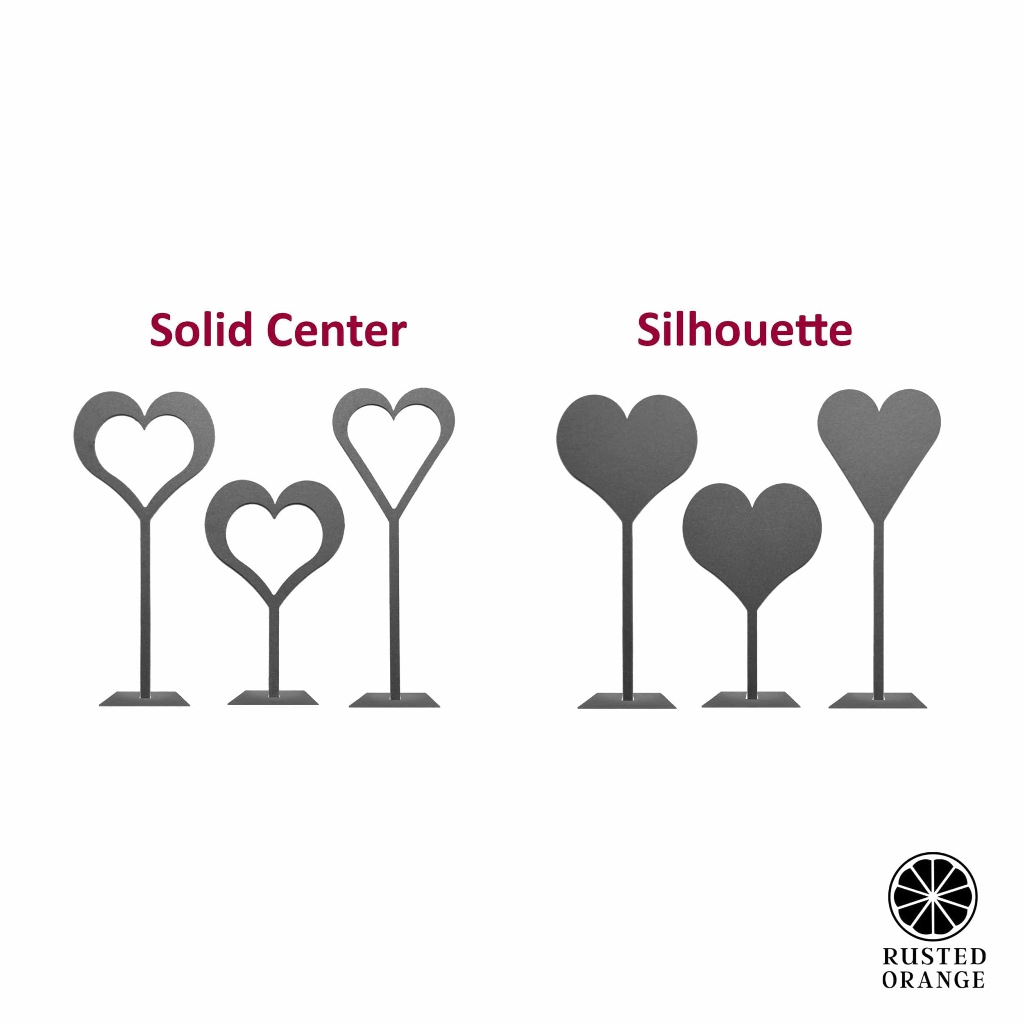 8" Stand - Up Hearts (Two Styles) - Romantic Date Night Decorations - Che Cose Belle