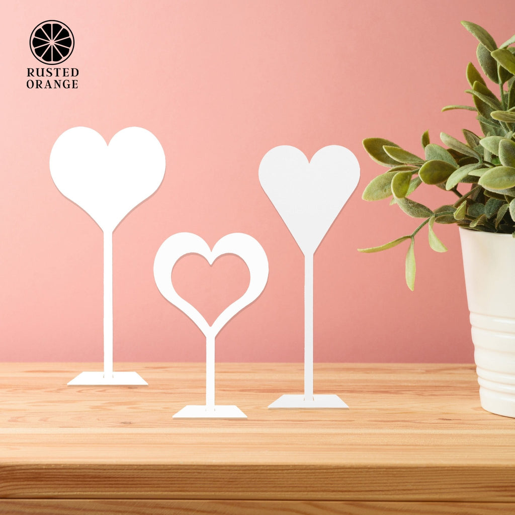 8" Stand - Up Hearts (Two Styles) - Romantic Date Night Decorations - Che Cose Belle