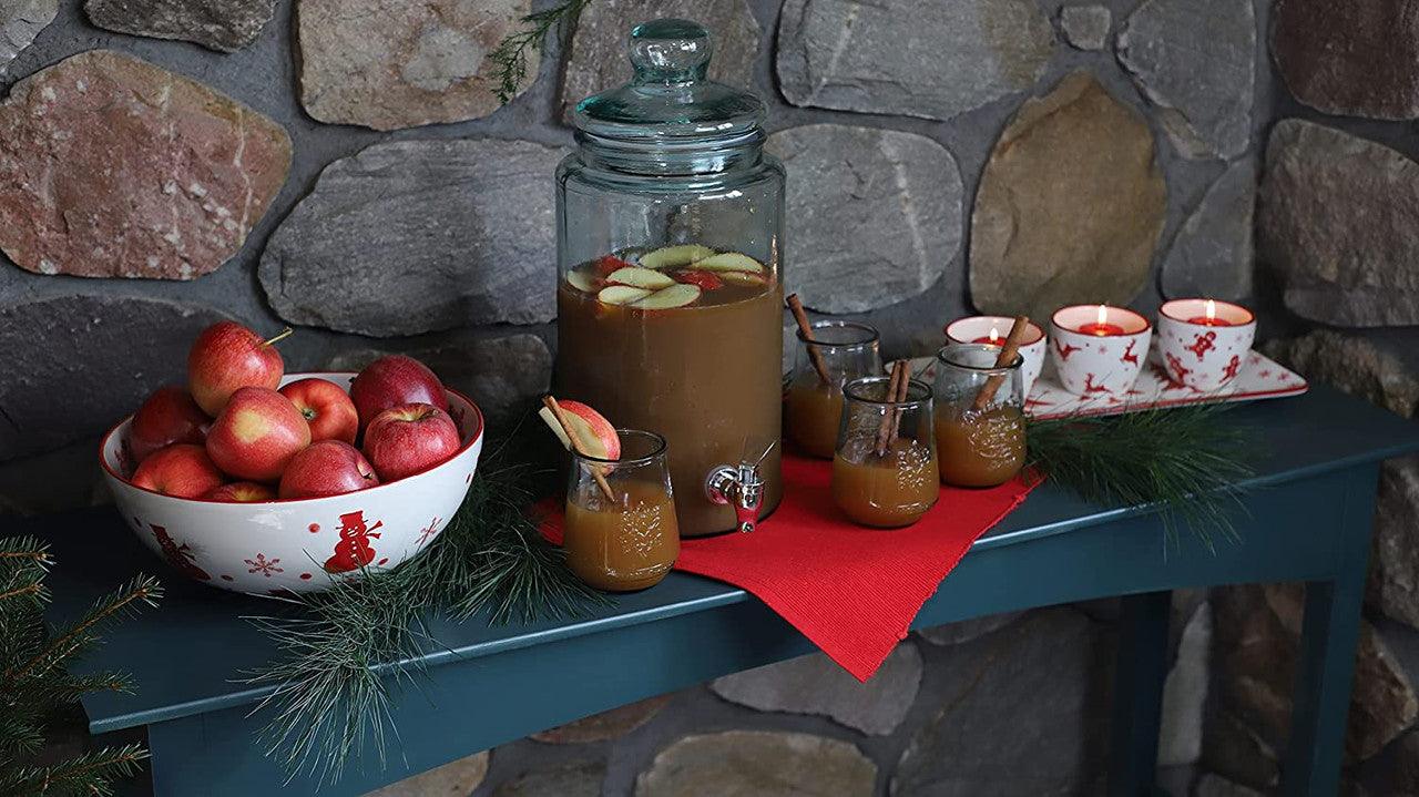 Winterfest 4 Piece Holiday Entertainment Tray and bowl , Set of 4 - Che Cose Belle