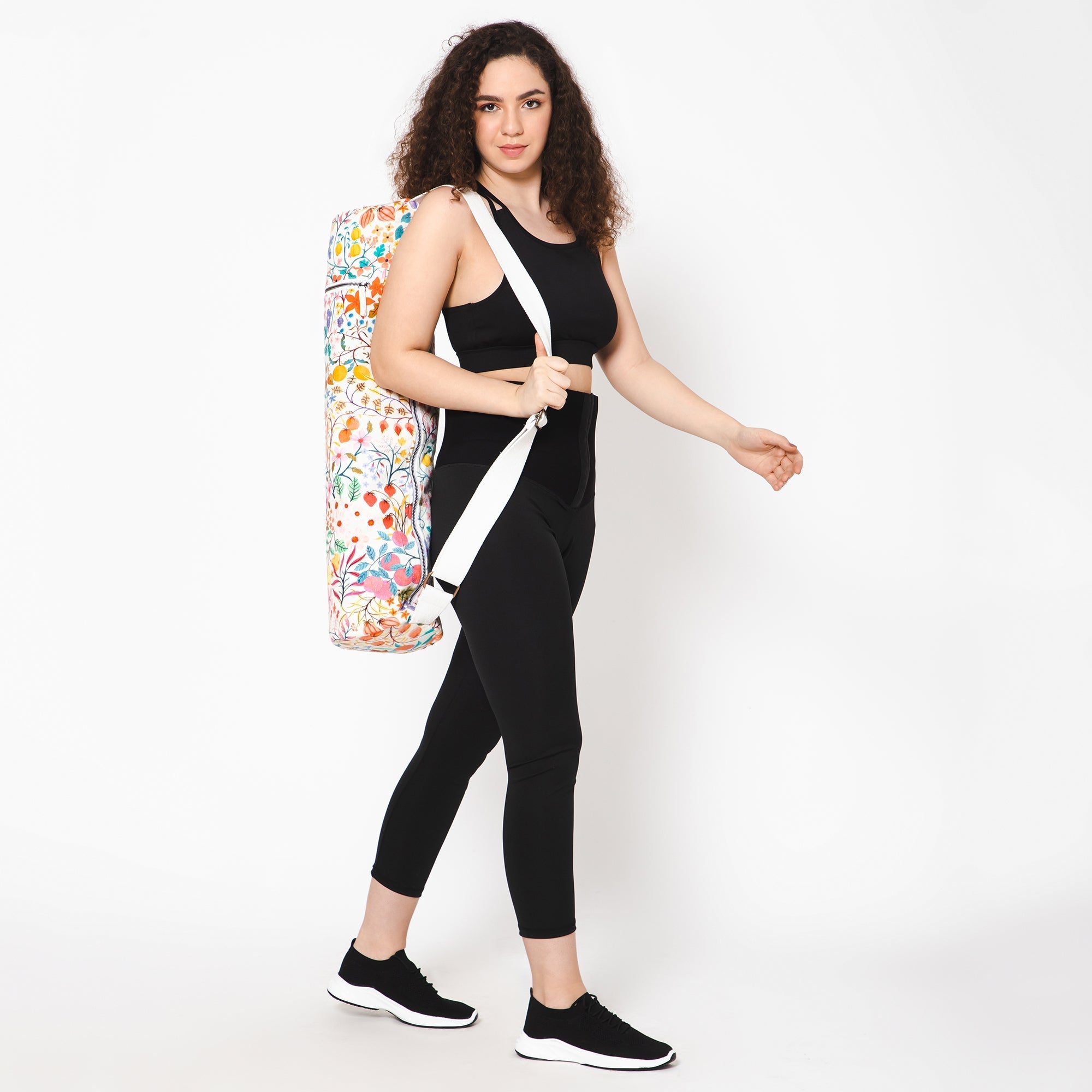 Flourishing Floral Yoga Mat Bag