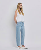 Lovervet by VERVET High Rise Barrel Leg Jeans