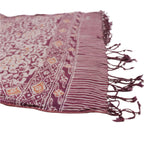 Hand Dyed Batik Scarf - Soft Cotton - Plum Haze, Purple