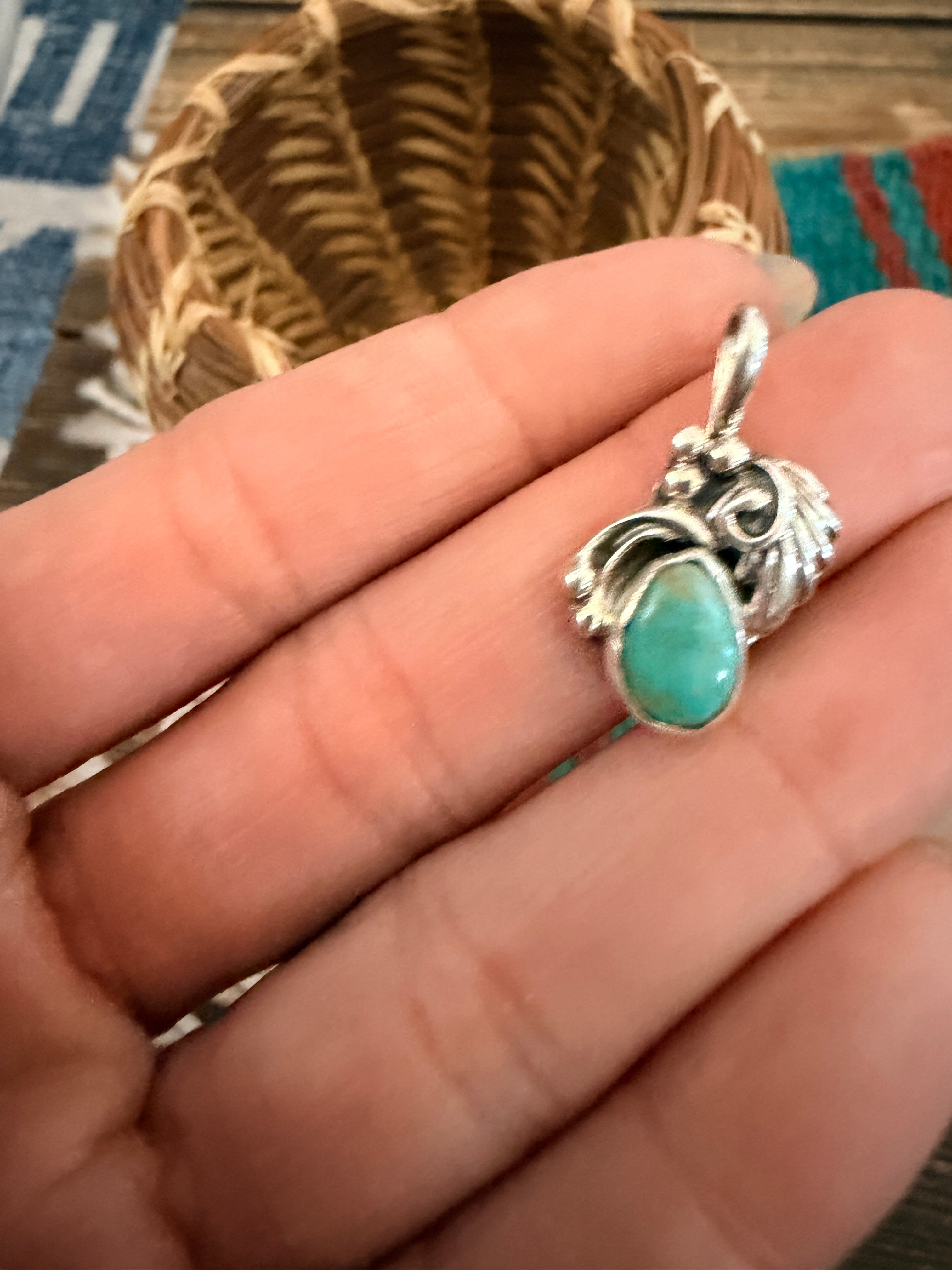 Handcrafted Sterling Silver and Turquoise Pendant