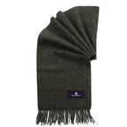 Prince of Scots Fringed Merino Wool Scarf - Grey