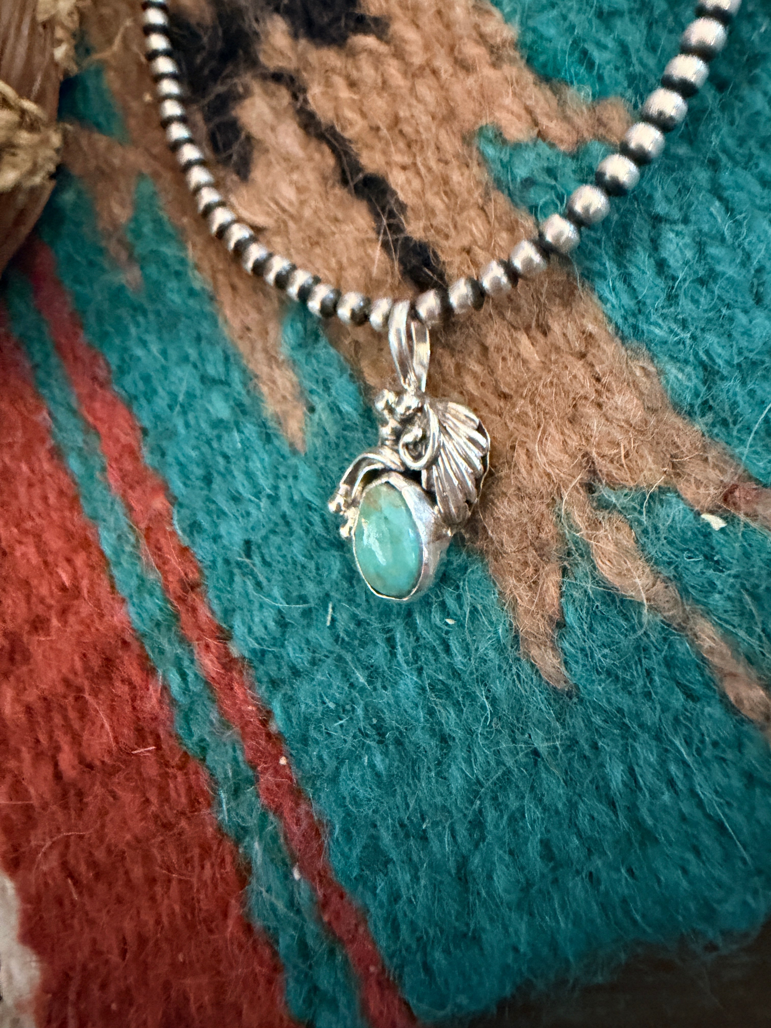 Handcrafted Sterling Silver and Turquoise Pendant