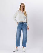 Lovervet by VERVET High Rise Mild Barrel Jeans: Her Possession