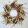 Handmade Dried Flower Wreath - Primary Colors