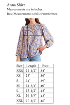 Anna Shirt in Navy Batik