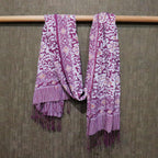 Hand Dyed Batik Scarf - Soft Cotton - Plum Haze, Purple