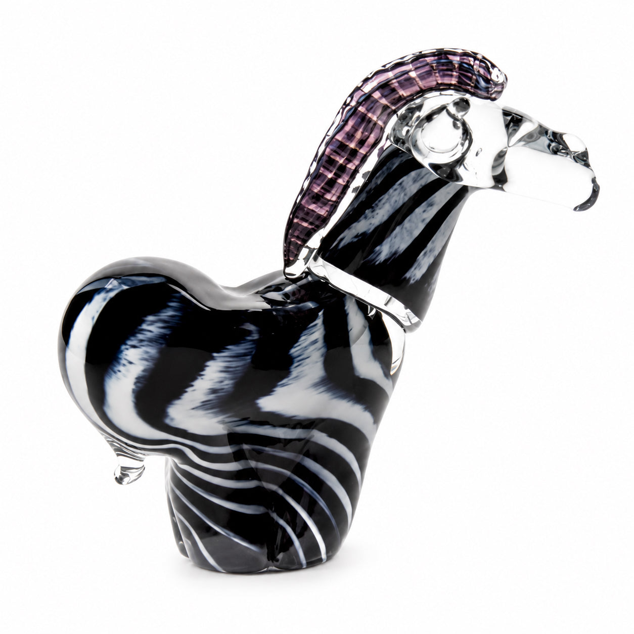 Hand Blown Glass Zebra