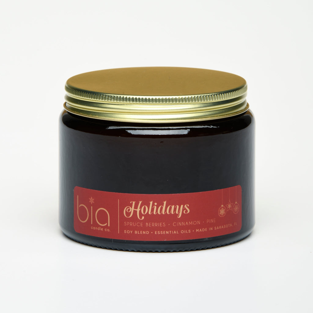 Holidays Christmas Soy Blend Candle — Orange Peel, Cinnamon & Vanilla