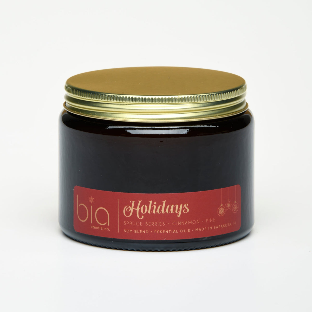 Holidays Christmas Soy Blend Candle — Orange Peel, Cinnamon & Vanilla