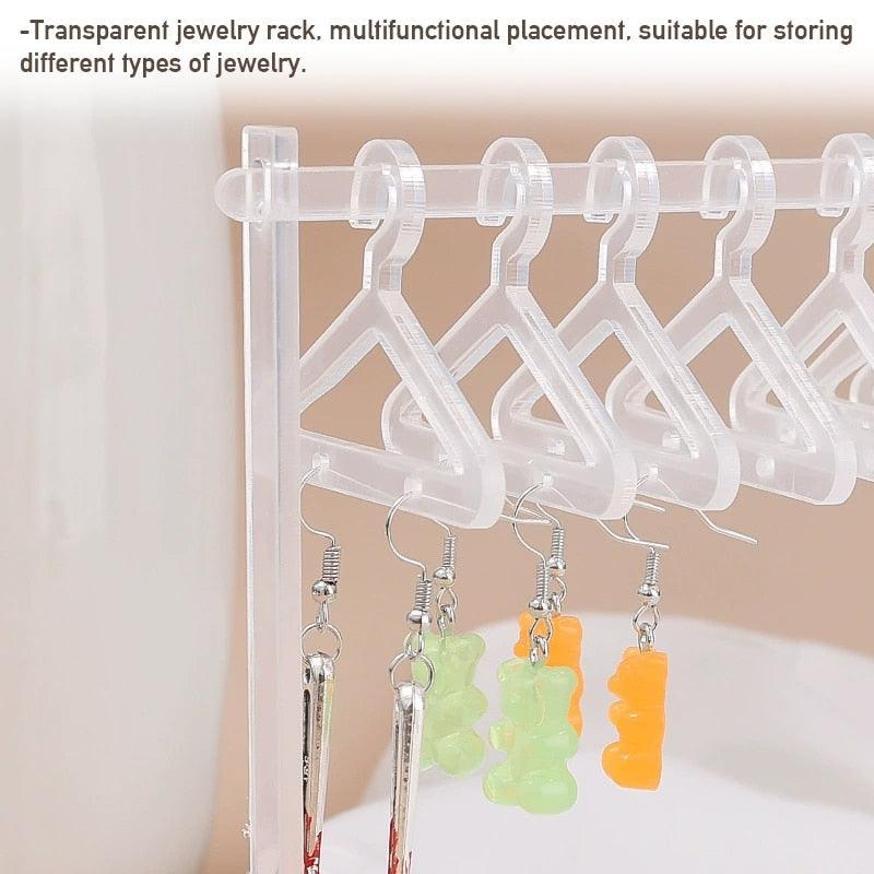 8PCS Hanger Transparent Acrylic Jewelry Creative Display Rack Earring Jewelry Storage Pendants Storage Ornaments Dangle Earring Hanging Organizer Mini Earring Necklace Hanger Jewelry Organizer - Che Cose Belle