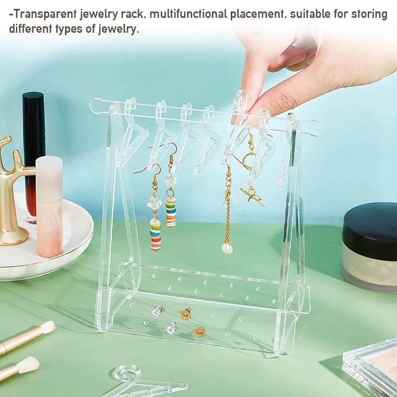 8PCS Hanger Transparent Acrylic Jewelry Creative Display Rack Earring Jewelry Storage Pendants Storage Ornaments Dangle Earring Hanging Organizer Mini Earring Necklace Hanger Jewelry Organizer - Che Cose Belle