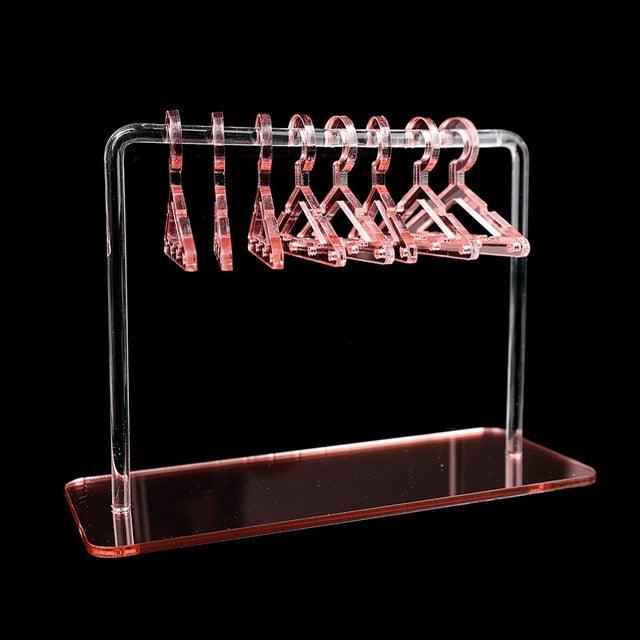8PCS Hanger Transparent Acrylic Jewelry Creative Display Rack Earring Jewelry Storage Pendants Storage Ornaments Dangle Earring Hanging Organizer Mini Earring Necklace Hanger Jewelry Organizer - Che Cose Belle