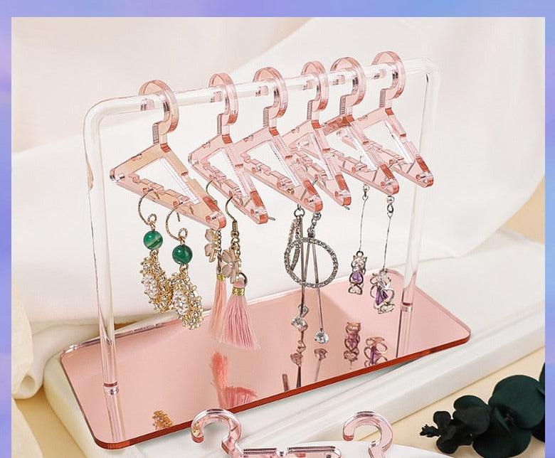 8PCS Hanger Transparent Acrylic Jewelry Creative Display Rack Earring Jewelry Storage Pendants Storage Ornaments Dangle Earring Hanging Organizer Mini Earring Necklace Hanger Jewelry Organizer - Che Cose Belle