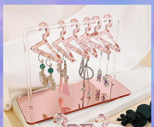 8PCS Hanger Transparent Acrylic Jewelry Creative Display Rack Earring Jewelry Storage Pendants Storage Ornaments Dangle Earring Hanging Organizer Mini Earring Necklace Hanger Jewelry Organizer - Che Cose Belle