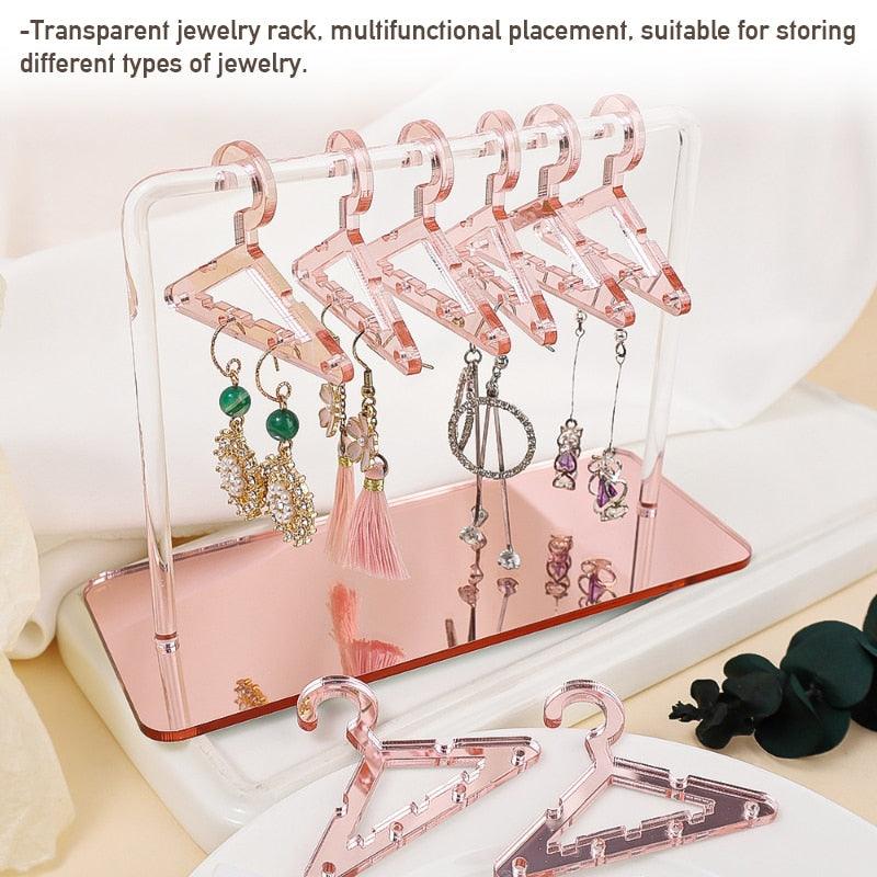 8PCS Hanger Transparent Acrylic Jewelry Creative Display Rack Earring Jewelry Storage Pendants Storage Ornaments Dangle Earring Hanging Organizer Mini Earring Necklace Hanger Jewelry Organizer - Che Cose Belle
