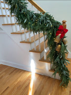 9’ Artificial Real-Touch Cedar and Long Leaf Eucalyptus Garland - Ship by 9/30/2026 - Che Cose Belle