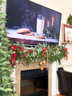 9’ Artificial Real-Touch Cedar and Long Leaf Eucalyptus Garland - Ship by 9/30/2026 - Che Cose Belle
