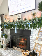 9’ Artificial Real-Touch Cedar and Long Leaf Eucalyptus Garland - Ship by 9/30/2026 - Che Cose Belle