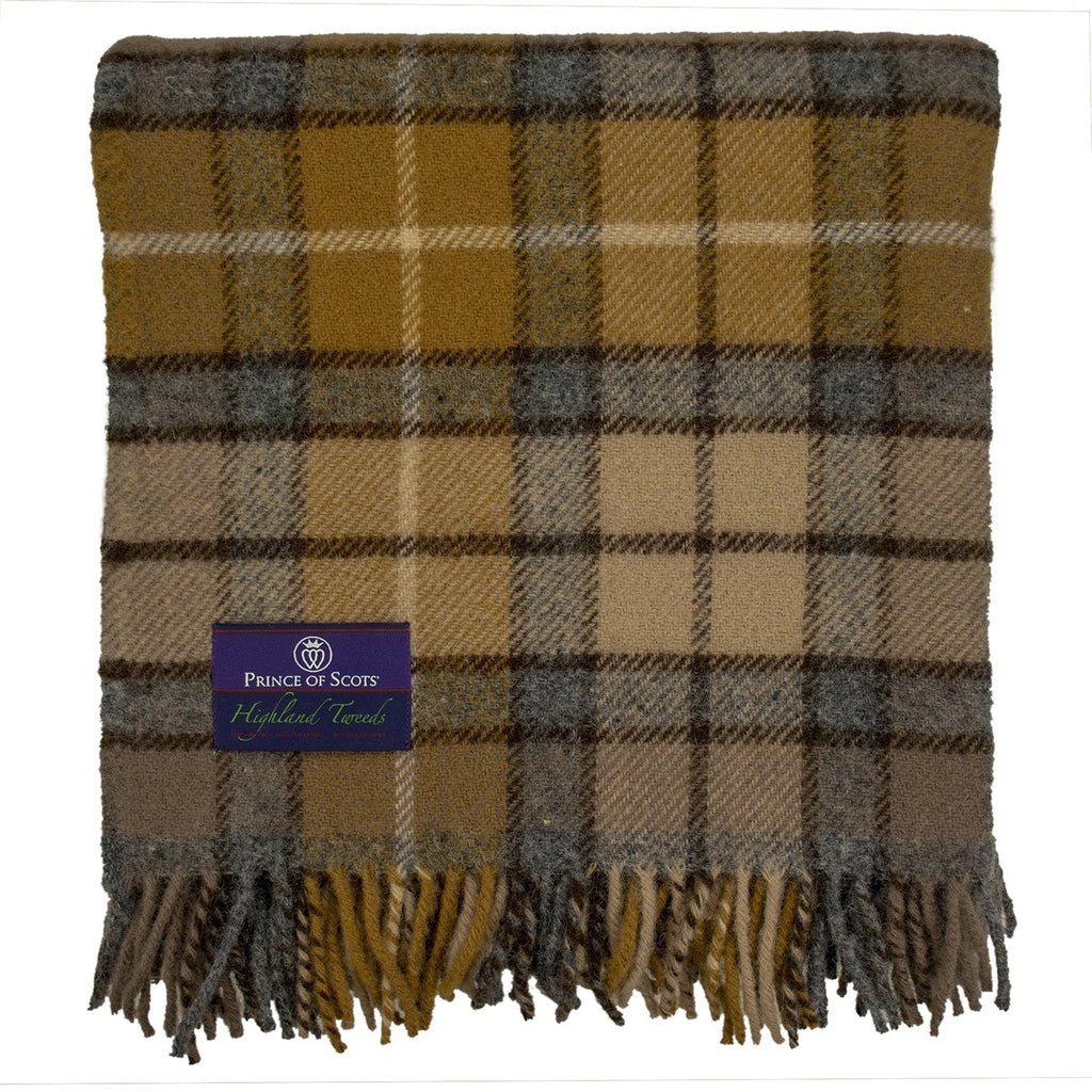 Highland Tweeds Pure New Wool  Fluffy Throw ~ Natural Buchanan ~