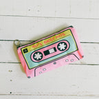 '90s Best Hits Cassette Tape Zipper Pouch | Makeup Bag or Pencil Case - Che Cose Belle