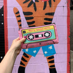 '90s Best Hits Cassette Tape Zipper Pouch | Makeup Bag or Pencil Case - Che Cose Belle