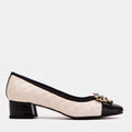 The Bellarose Ivory Quilted Leather Women Heel