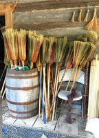 Handmade Farmhouse Broom – Traditional Broomcorn Sweeper, Rustic Country Decor & Functional Cleaning Broom Made in USA
