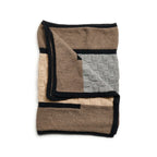 Plush Muhu Brown Gray Hand Knitted Alpaca Blanket Shawl