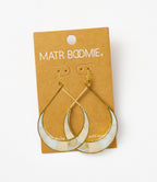Rajani Crescent Mother of Pearl Hoop Earrings