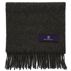 Prince of Scots Fringed Merino Wool Scarf - Grey