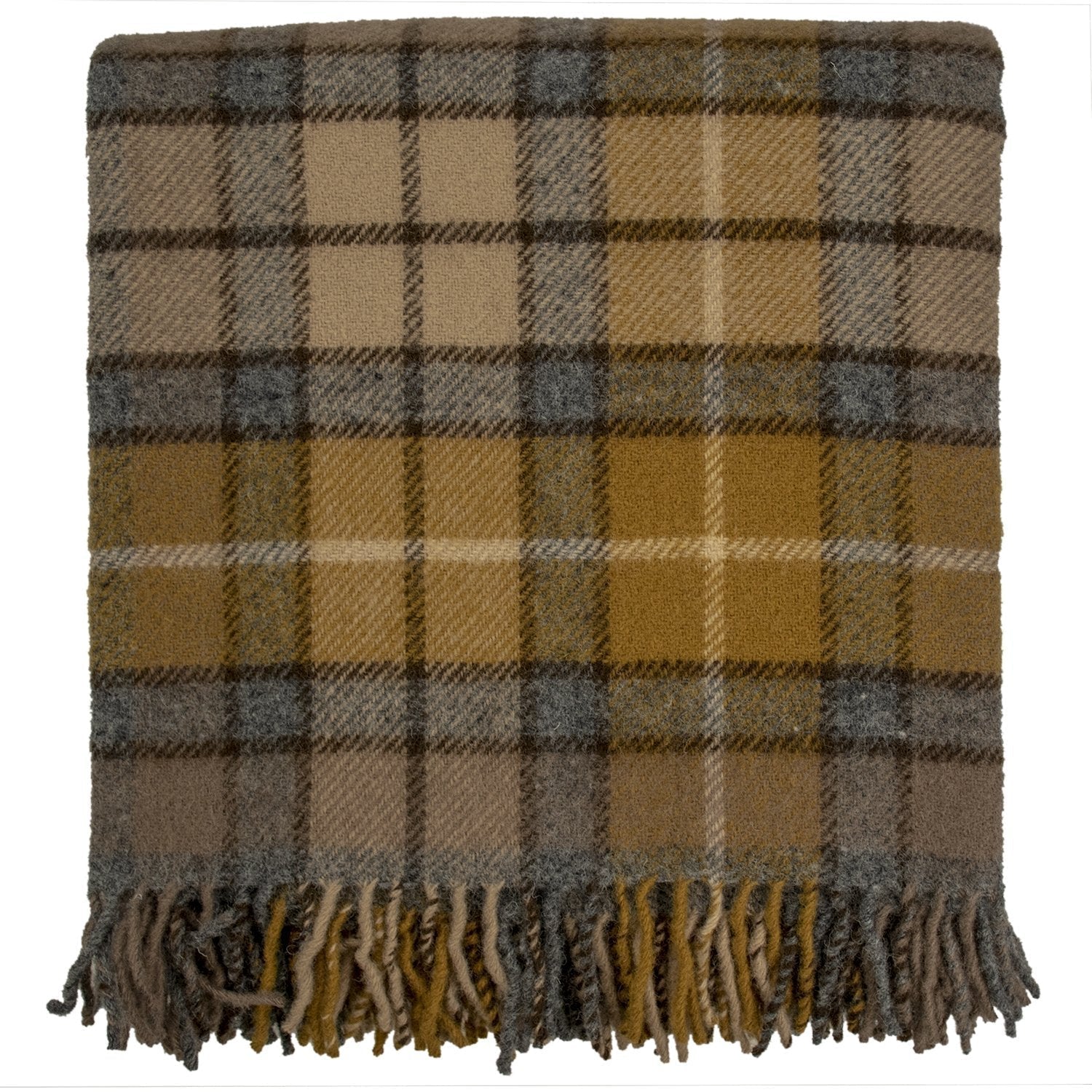 Highland Tweeds Pure New Wool  Fluffy Throw ~ Natural Buchanan ~
