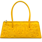 The Abby| Floral Hand-Tooled Leather Clutch & Crossbody