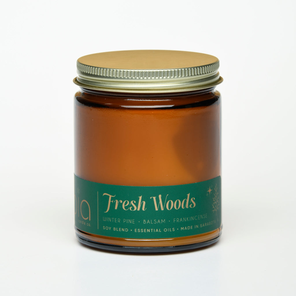 Fresh Woods Holiday Soy Blend Candle — Christmas Tree, Pine & Balsam