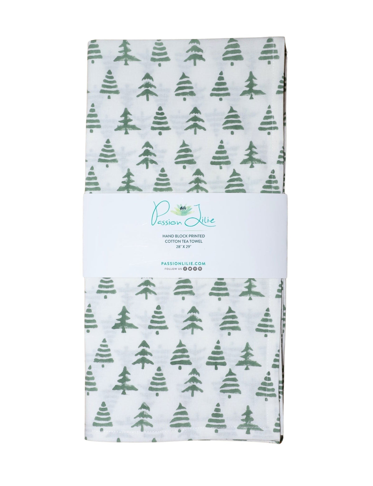 S/2 Christmas Tree Cotton Tea Towel