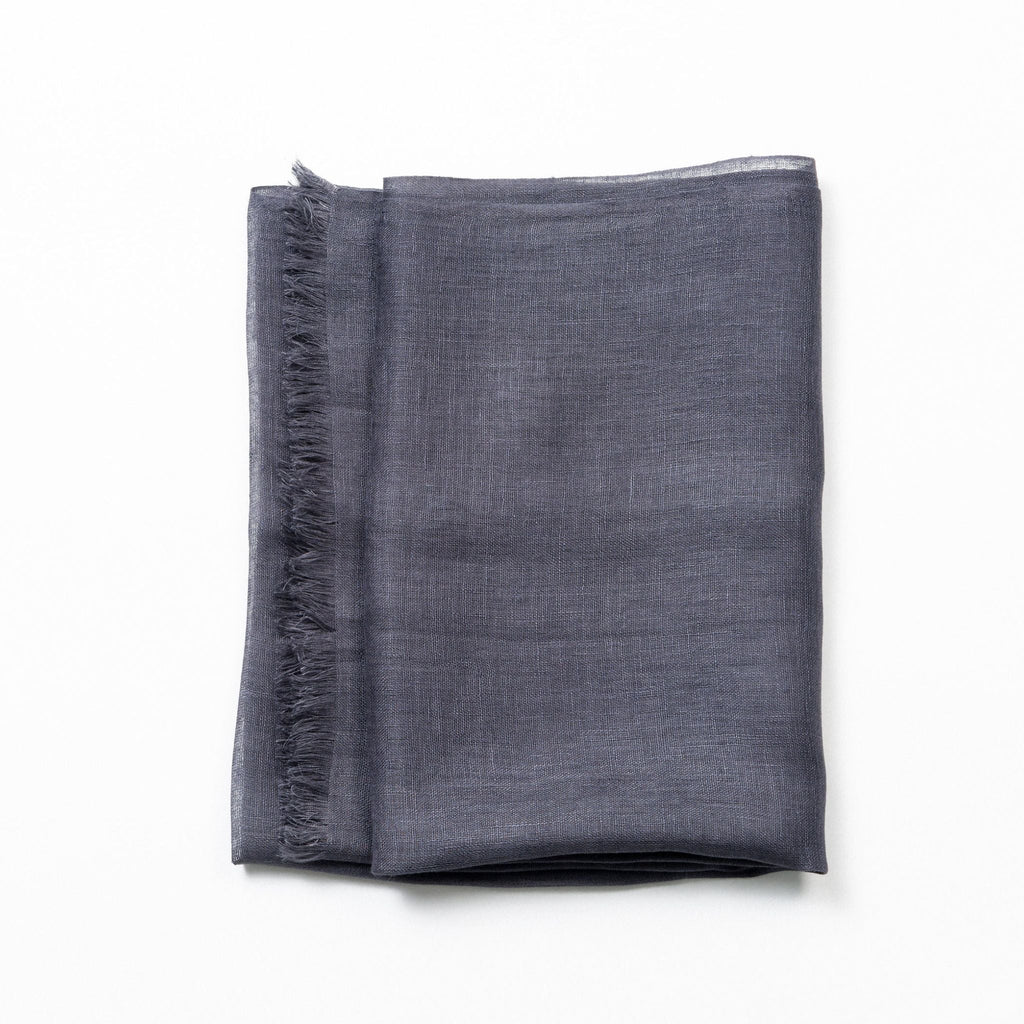 Coco Brown Hand Woven Linen Silk Blend Scarf