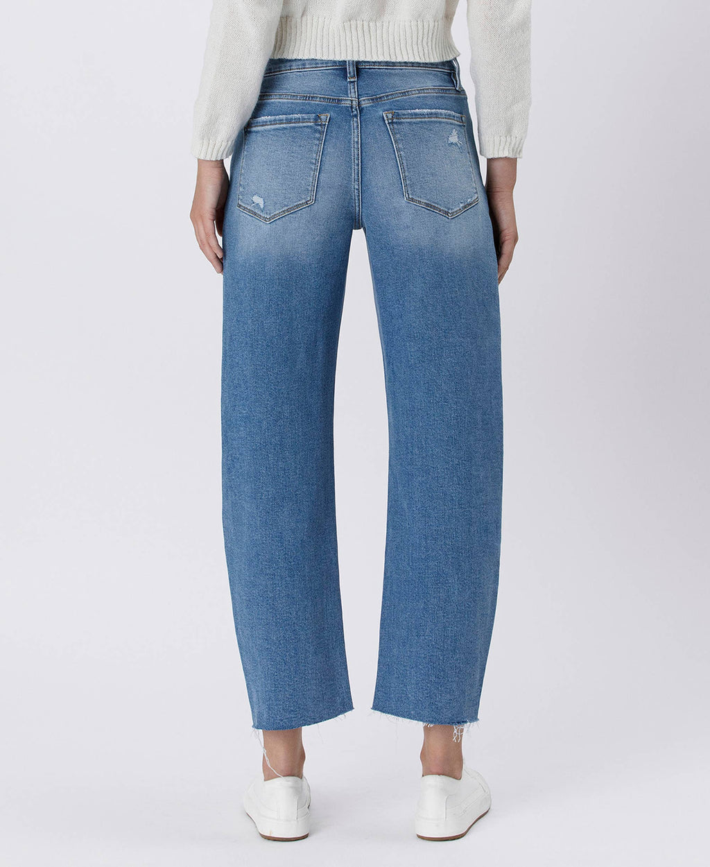 Lovervet by VERVET High Rise Mild Barrel Jeans: Her Possession