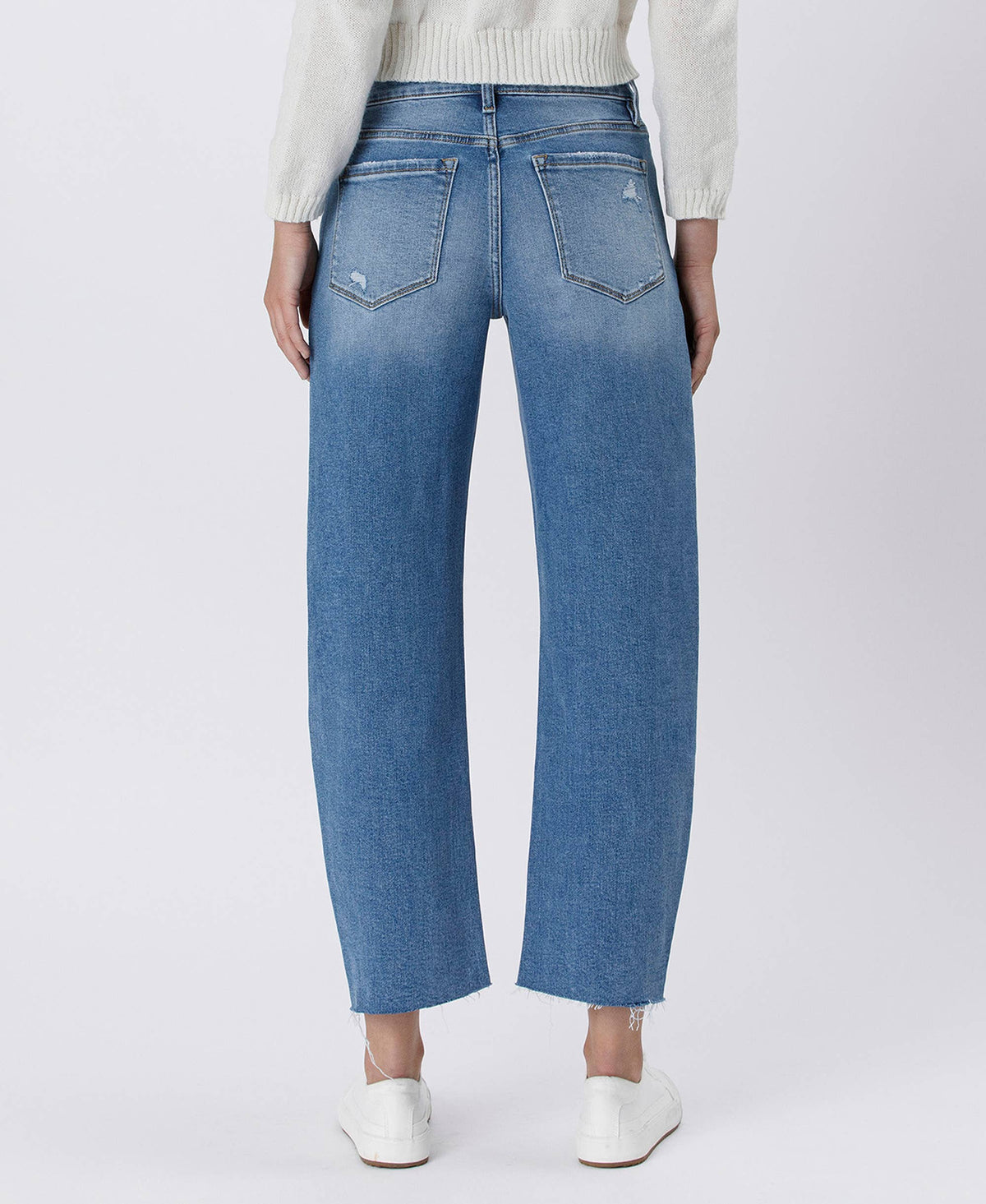 Lovervet by VERVET High Rise Mild Barrel Jeans: Her Possession