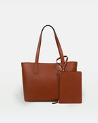 Elba medium size structured tote in vegetable-tanned leather