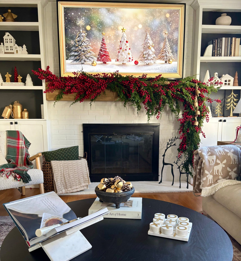 9ft Cedar and Red Berry Garland - Ship by 9/30/2026 - Che Cose Belle