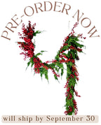 9ft Cedar and Red Berry Garland - Ship by 9/30/2026 - Che Cose Belle