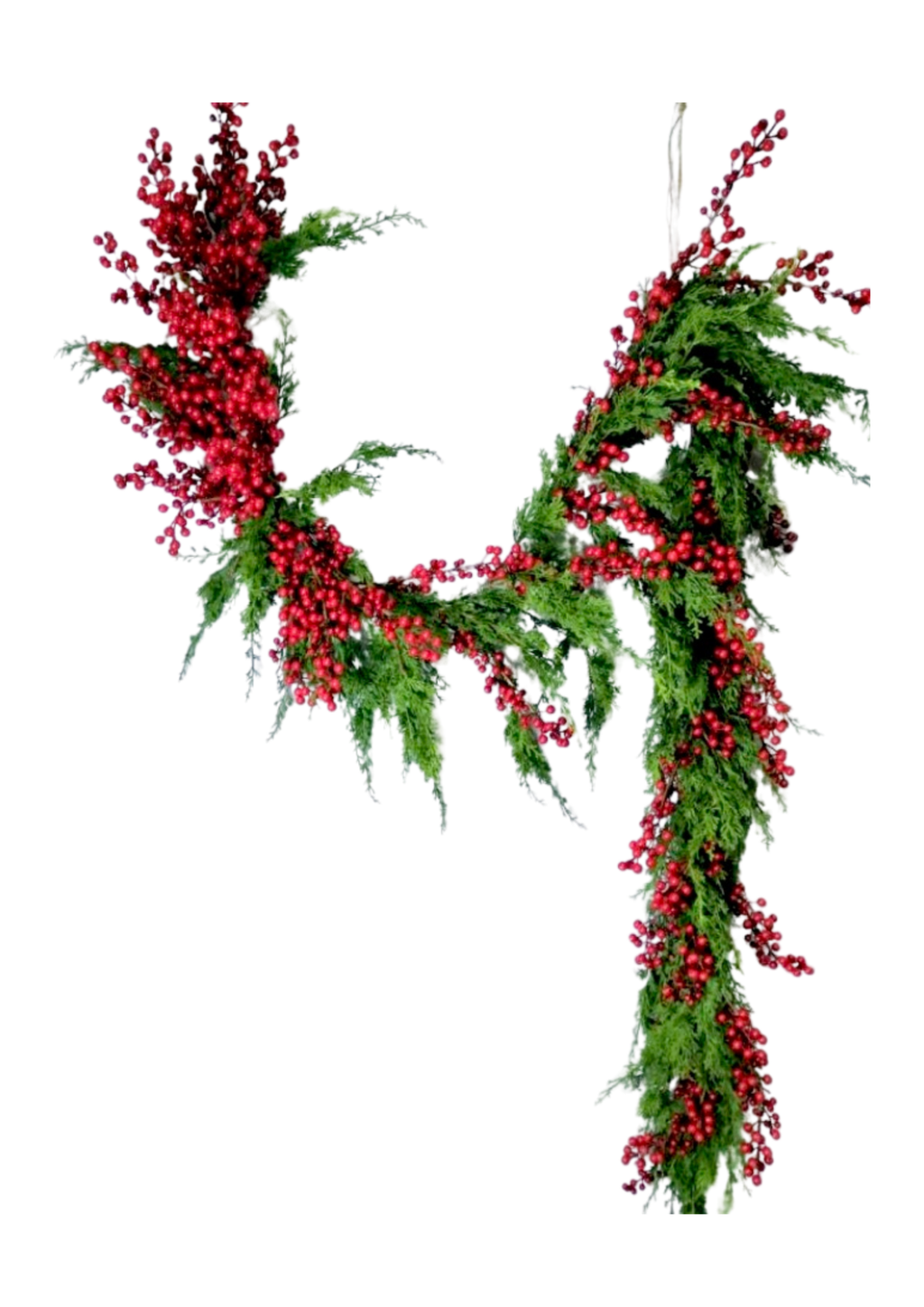 9ft Cedar and Red Berry Garland - Ship by 9/30/2026 - Che Cose Belle