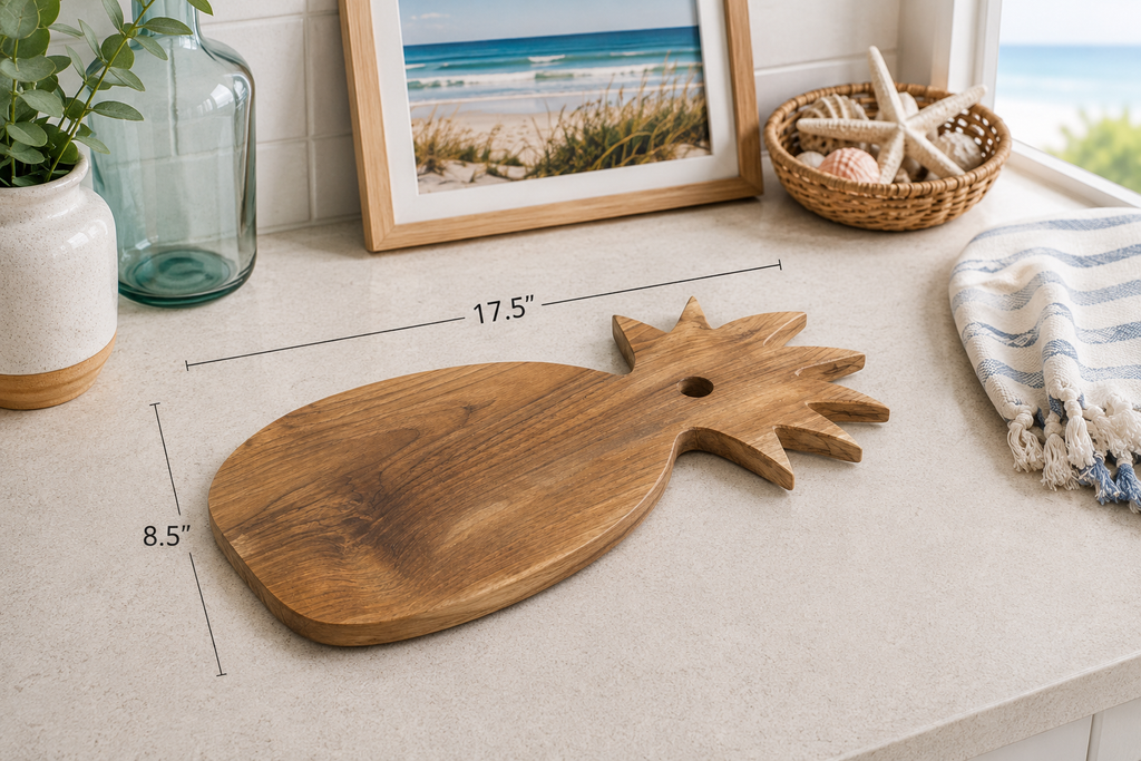 Teak Pineapple Cutting Board Large