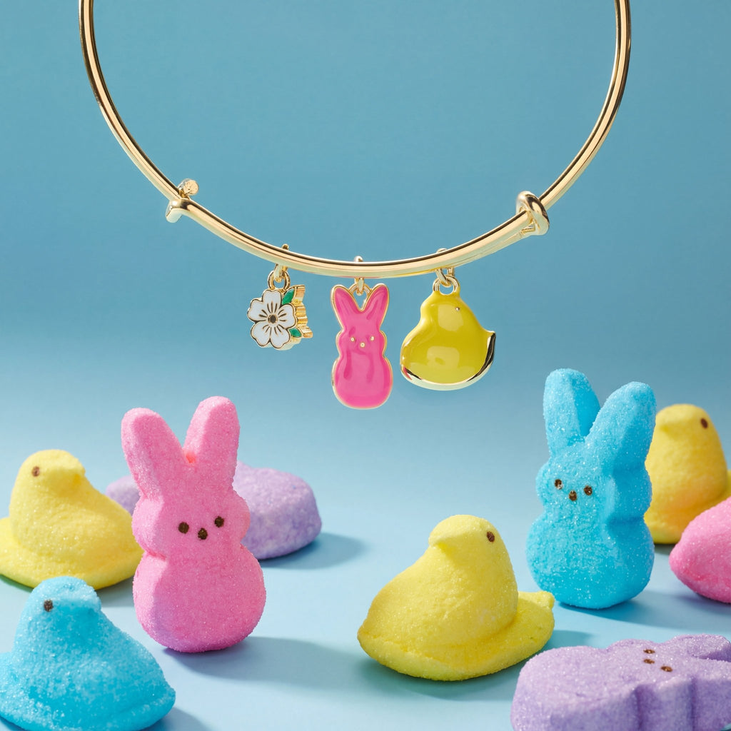 PEEPS® Chick and Bunny Multi Charm Bangle - Che Cose Belle