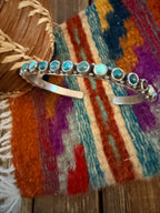 Handcrafted Sterling Silver & Turquoise Cuff Bracelet by Sheila Tso
