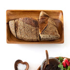 Acacia Wood Rectangular Bowl Tray