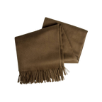 Amar Cocoa Camel Wool Throw Blanket